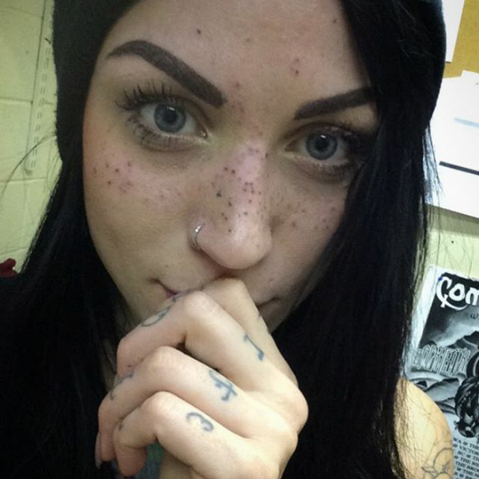 татуированные веснушки, tattoo Freckles