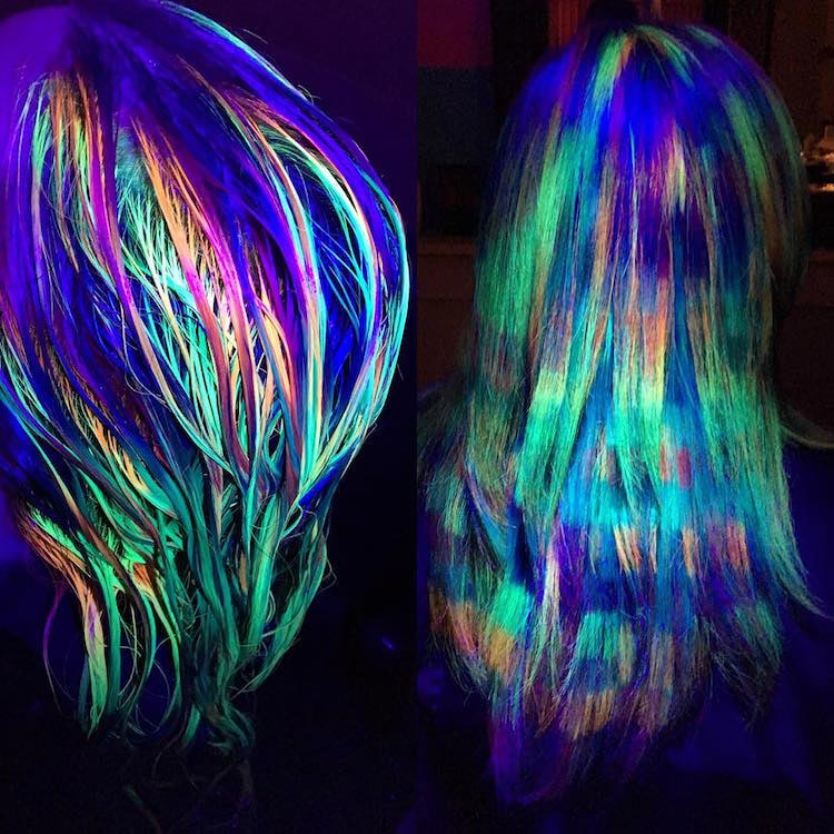 Урсула Гофф, Ursula Goff, произведения искусства на волосах, картины на волосах