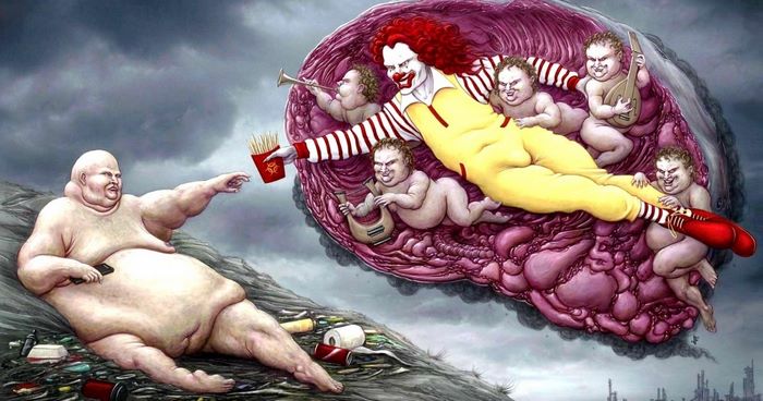 сатирические иллюстрации, остросоциальные иллюстрации,  Джон Холкрофт, John Holcroft