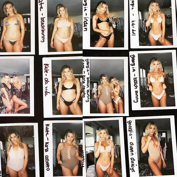 Эти модели с совершенно разными размерами снимаются вместе, чтобы люди перестали сравнивать друг друга Джорджия Гиббс, Кейт Уазли, модели разных размеров, модели с разными размерами