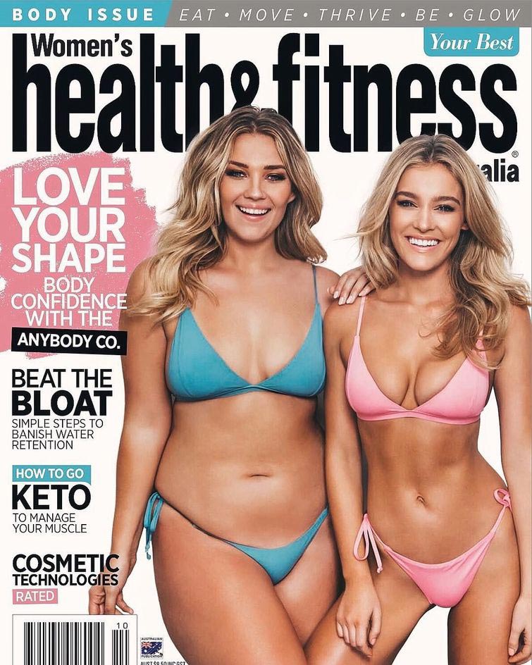 Эти модели с совершенно разными размерами снимаются вместе, чтобы люди перестали сравнивать друг друга Джорджия Гиббс, Кейт Уазли, модели разных размеров, модели с разными размерами