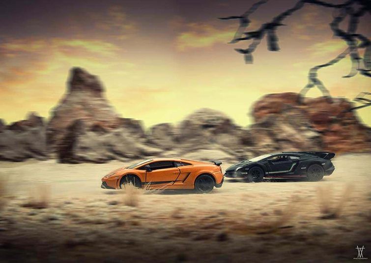 Ватсал Катария, Vatsal Kataria, фотографирует игрушечные модели автомобилей, реалистичные фото авто снимая игрушечные модели