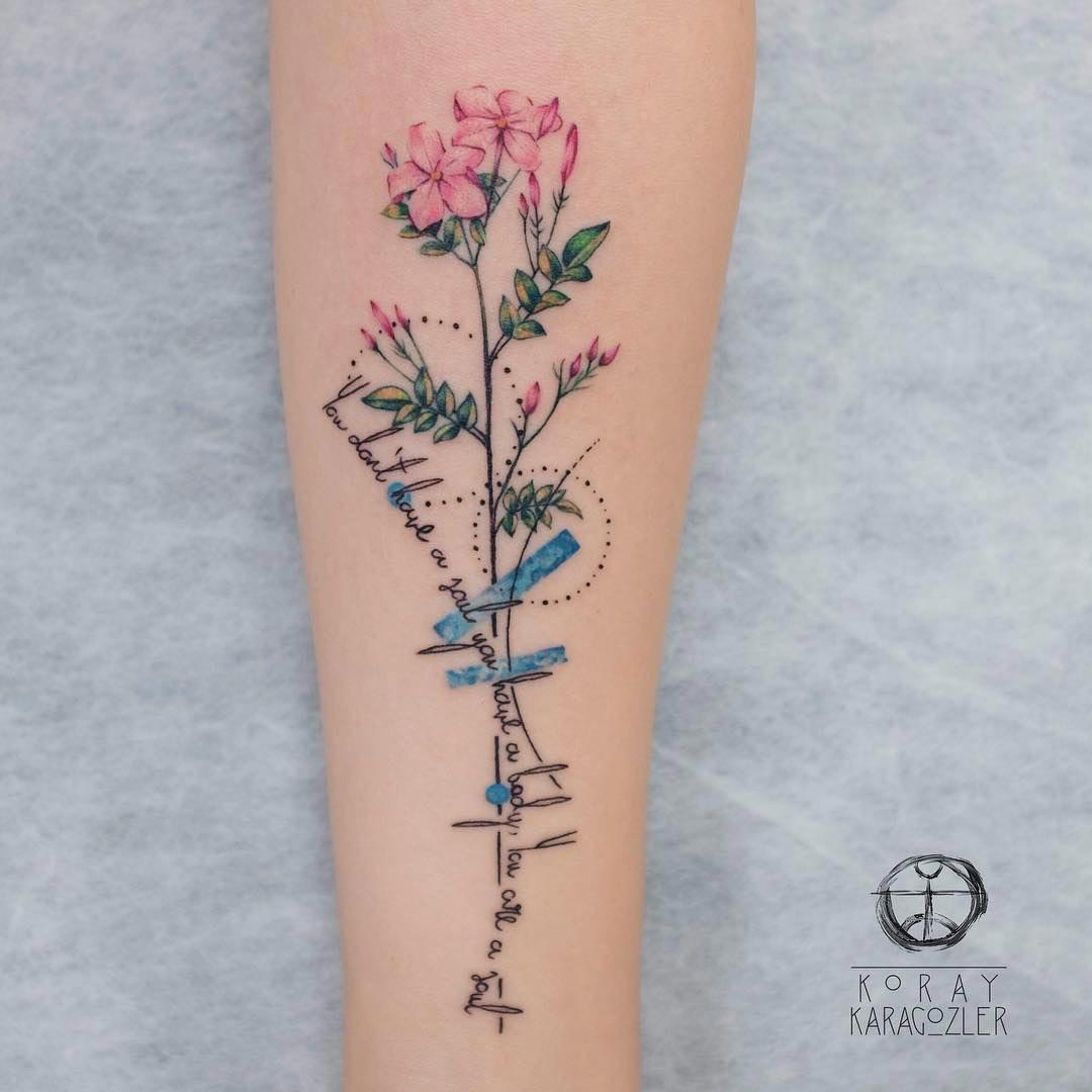 Цветочные татуировки, акварельные татуировки, тату с цветами