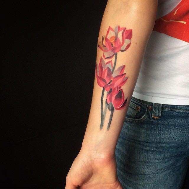 Цветочные татуировки, акварельные татуировки, тату с цветами