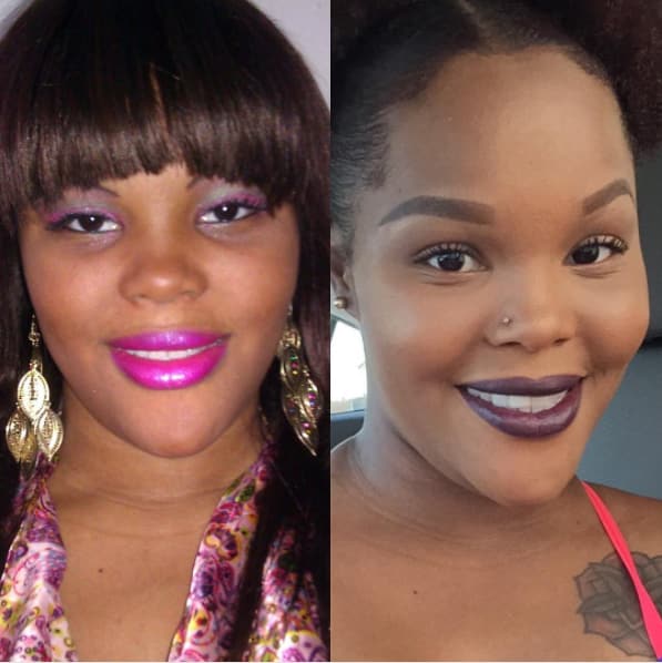 девушки до и после макияжа, девушки улучившие свой макияж