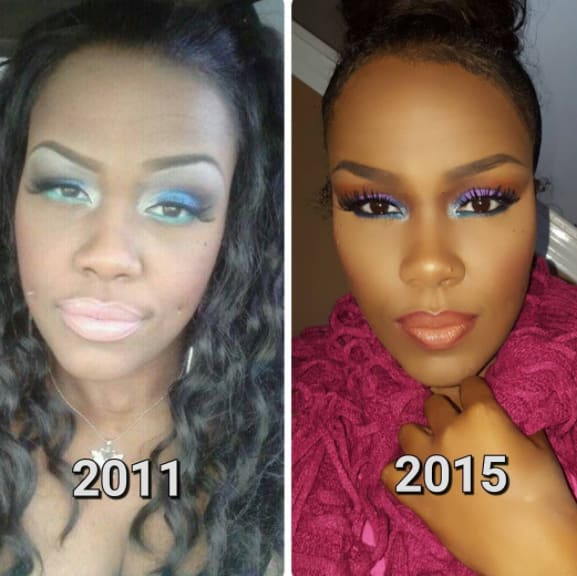 девушки до и после макияжа, девушки улучившие свой макияж