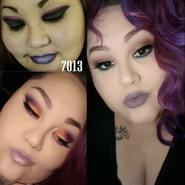 девушки до и после макияжа, девушки улучившие свой макияж