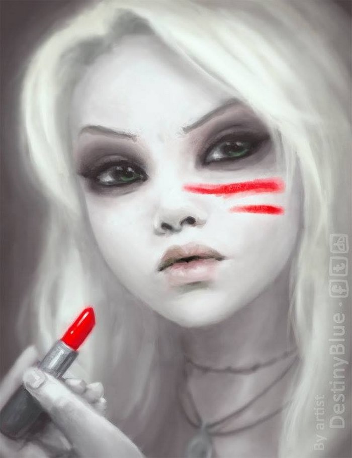 DestinyBlue, художница страдающая депрессией, рисунки художницы борющейся с депрессией, Алиса де Сте Круа, Alice De Ste Croix