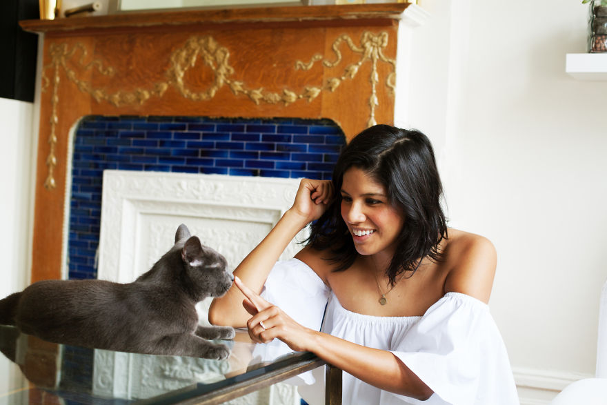женщины и кошки, девушки со своим кошками, Брайан Виллс, Brianne Wills