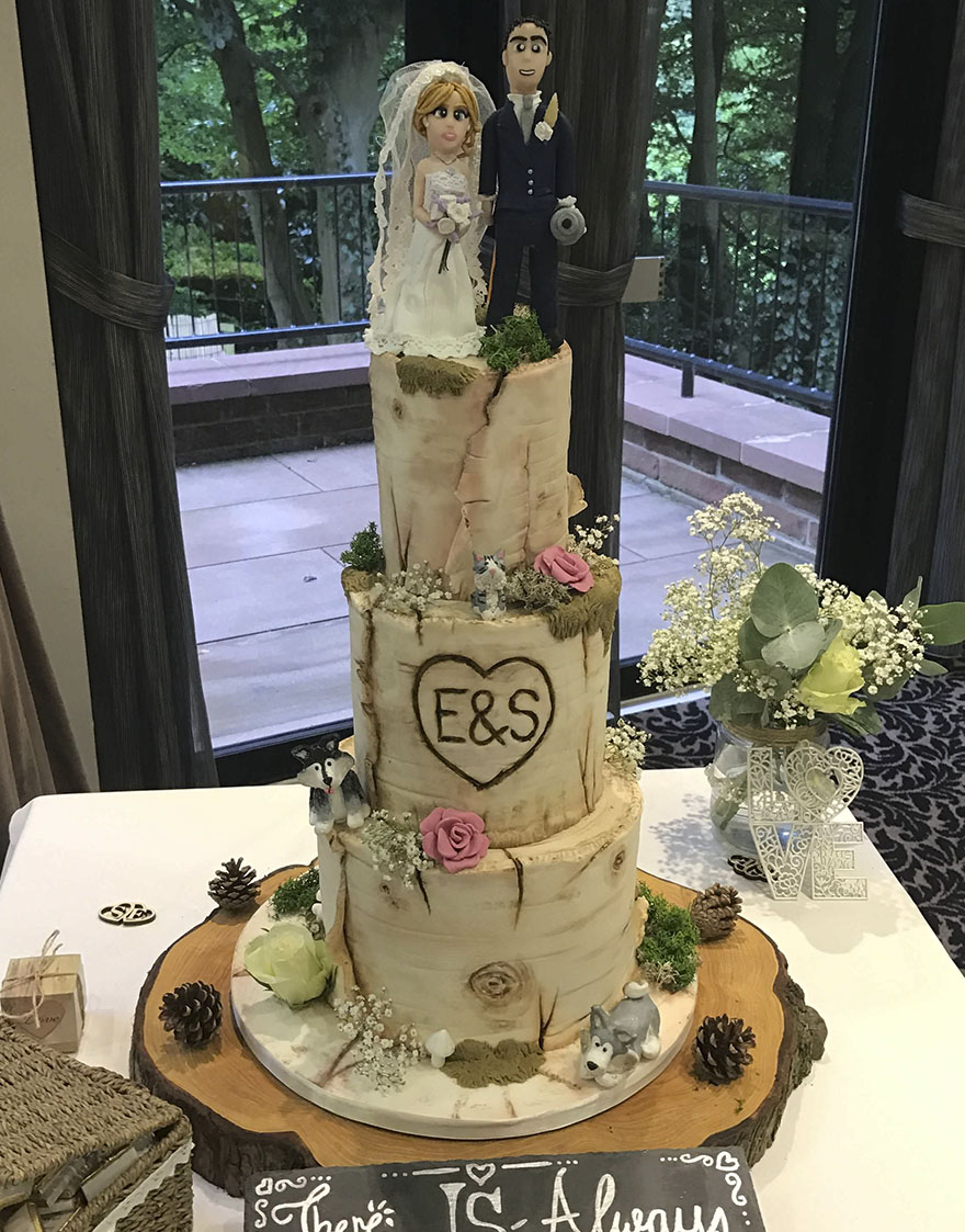 маламуты на свадьбе, пара сделала маламутов свидетелями на свадьбе