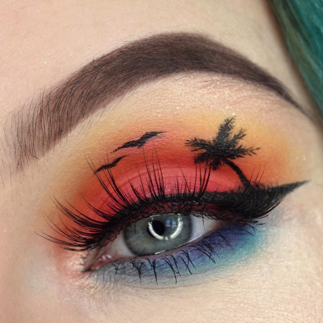 красивый макияж, необычный макияж