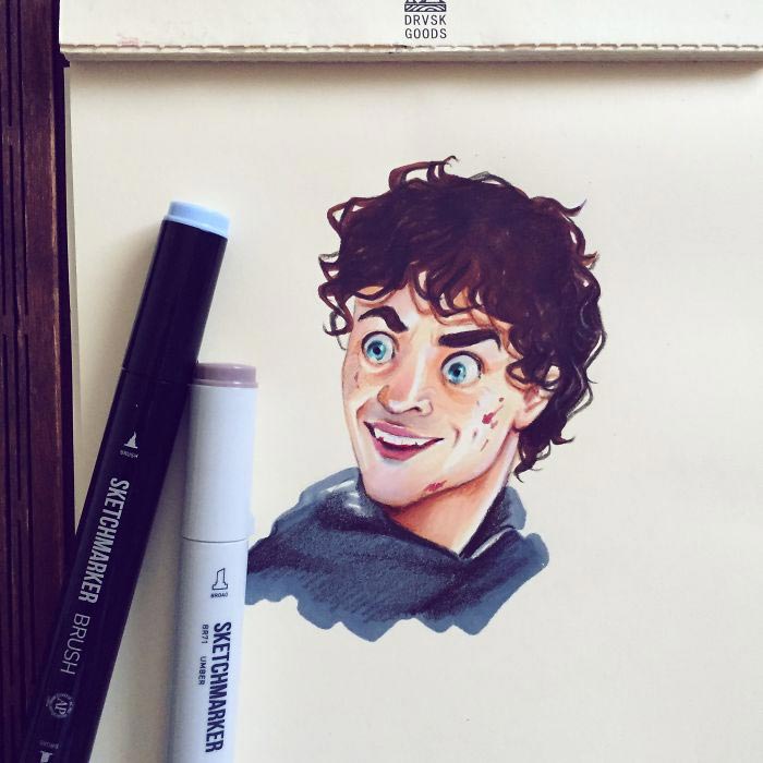 Лера Кирьякова, российская художница нарисовала героев игры престолов