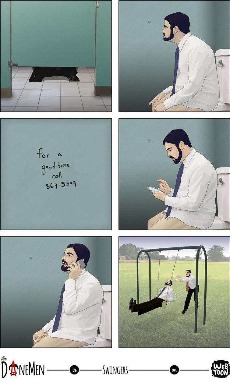 смешные комиксы, комиксы с неожиданным концом, комиксы без слов, Дэвид Данмен, David Daneman