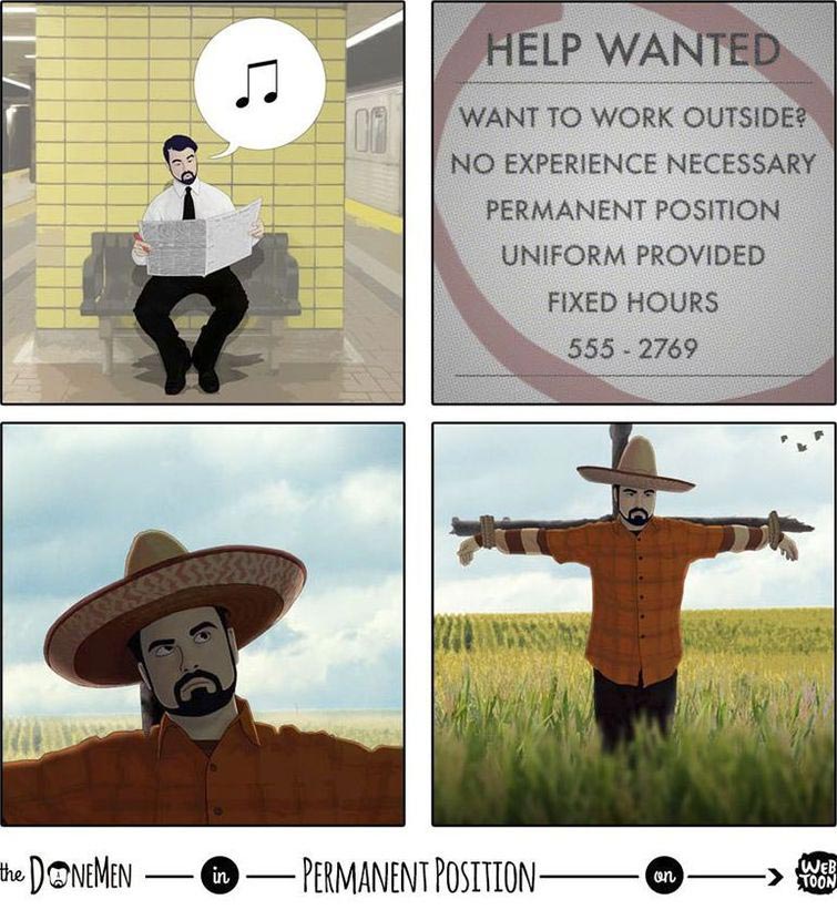 смешные комиксы, комиксы с неожиданным концом, комиксы без слов, Дэвид Данмен, David Daneman