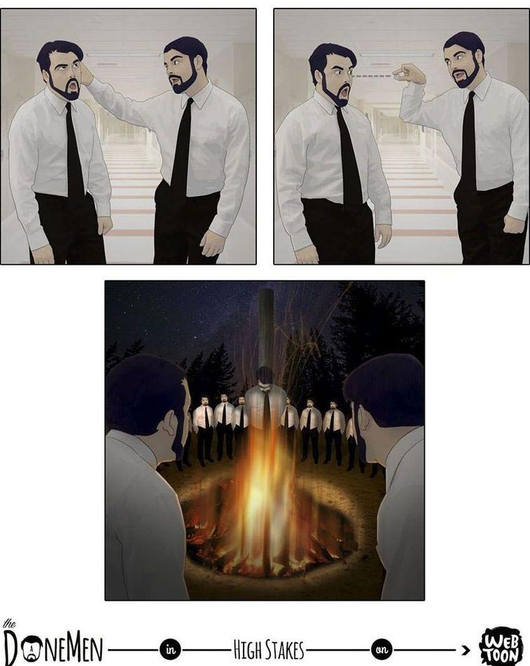 смешные комиксы, комиксы с неожиданным концом, комиксы без слов, Дэвид Данмен, David Daneman