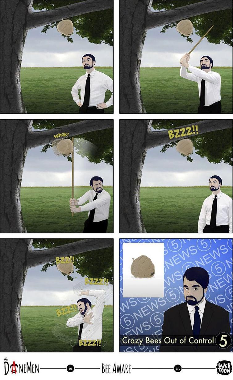 смешные комиксы, комиксы с неожиданным концом, комиксы без слов, Дэвид Данмен, David Daneman