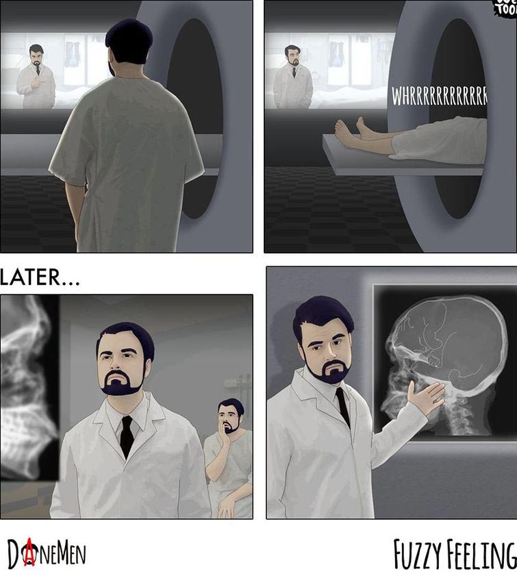 смешные комиксы, комиксы с неожиданным концом, комиксы без слов, Дэвид Данмен, David Daneman