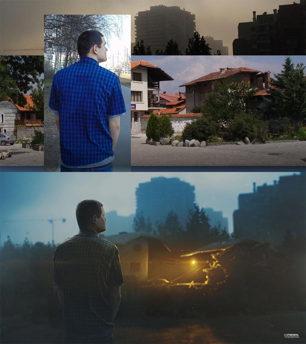 Макс Асабин, мастер фотошопа Россия, объединяет несколько фотографий фотошоп