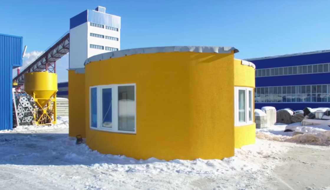 дом напечатанный на 3D-принтере, Apis Cor, в ступино распечатали дом 3D-принтер