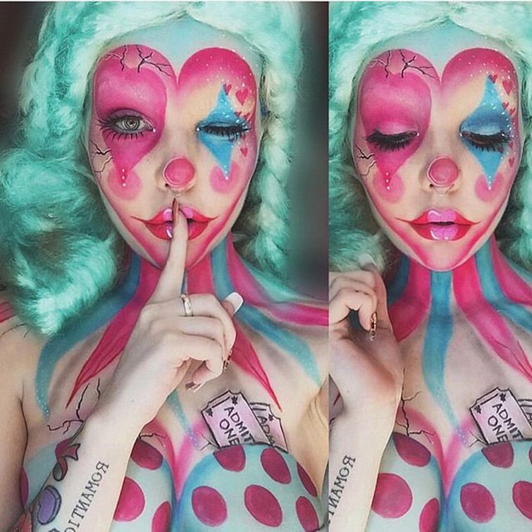Сногсшибательный макияж, макияж фантазийный