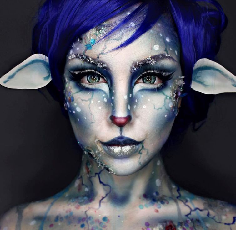 Сногсшибательный макияж, макияж фантазийный