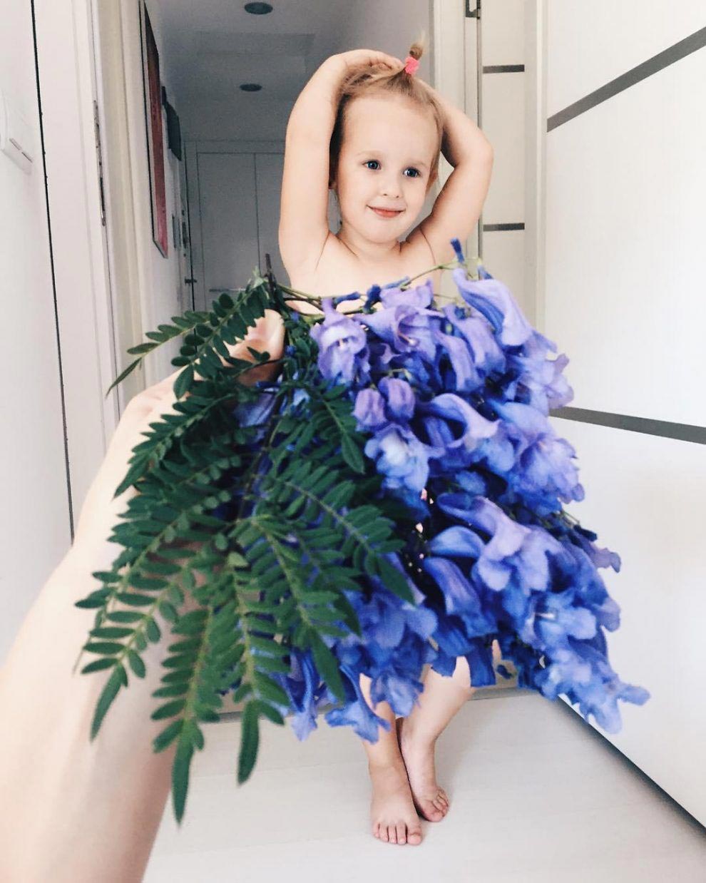 воображаемые платья, платья из еды и цветов