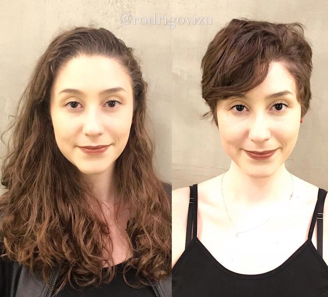 до и после стрижки, люди преобразившиеся после стрижки