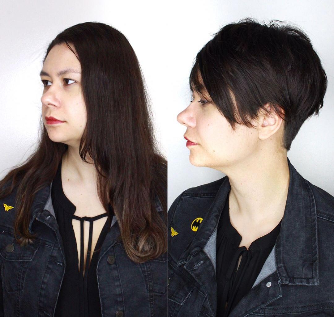 до и после стрижки, люди преобразившиеся после стрижки