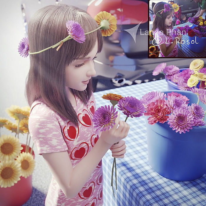 Художник превращает незнакомцев в портреты в стиле Pixar, Лэнс Фан