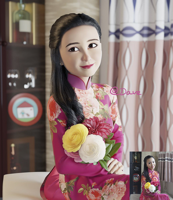 Художник превращает незнакомцев в портреты в стиле Pixar, Лэнс Фан