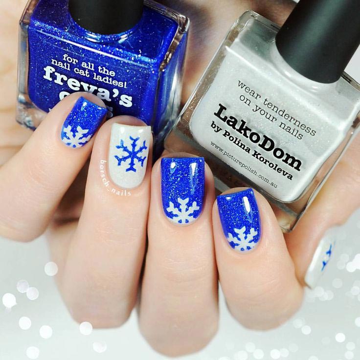 зимний маникюр, новогодний маникюр