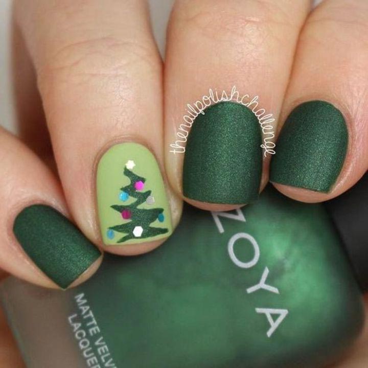 зимний маникюр, новогодний маникюр