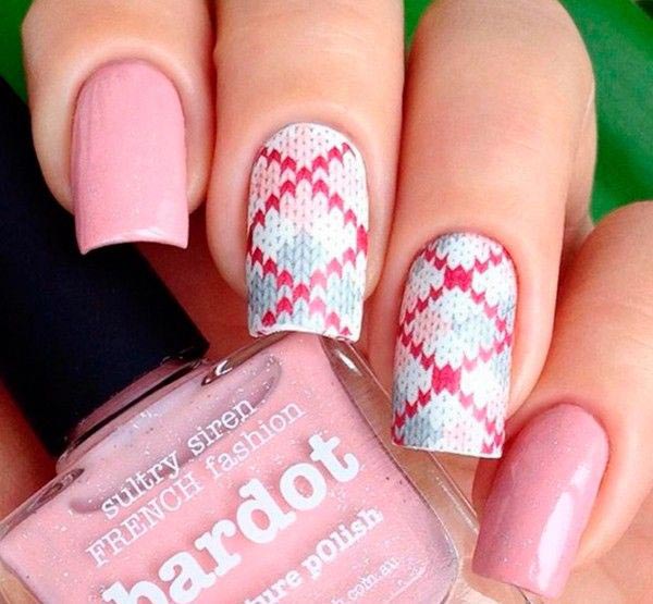 зимний маникюр, новогодний маникюр