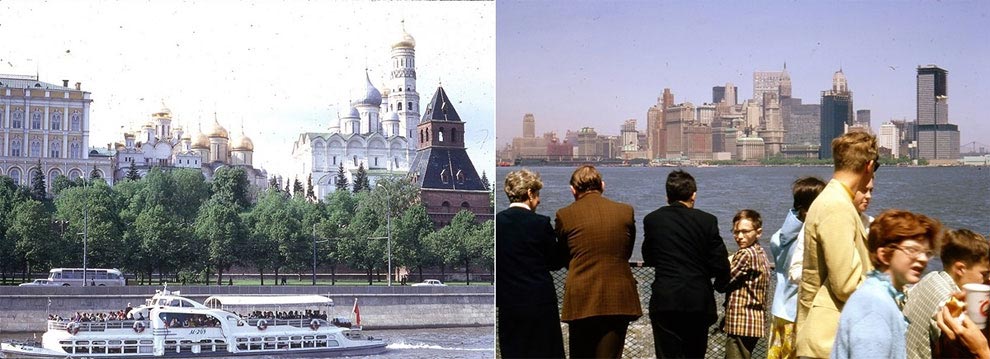 Москва против Нью-Йорка, фотографии сравнение Москвы и Нью-Йорка