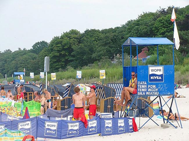 ограждения пляжи в Польше, поляки любят ограждения, ограждения на польских пляжах