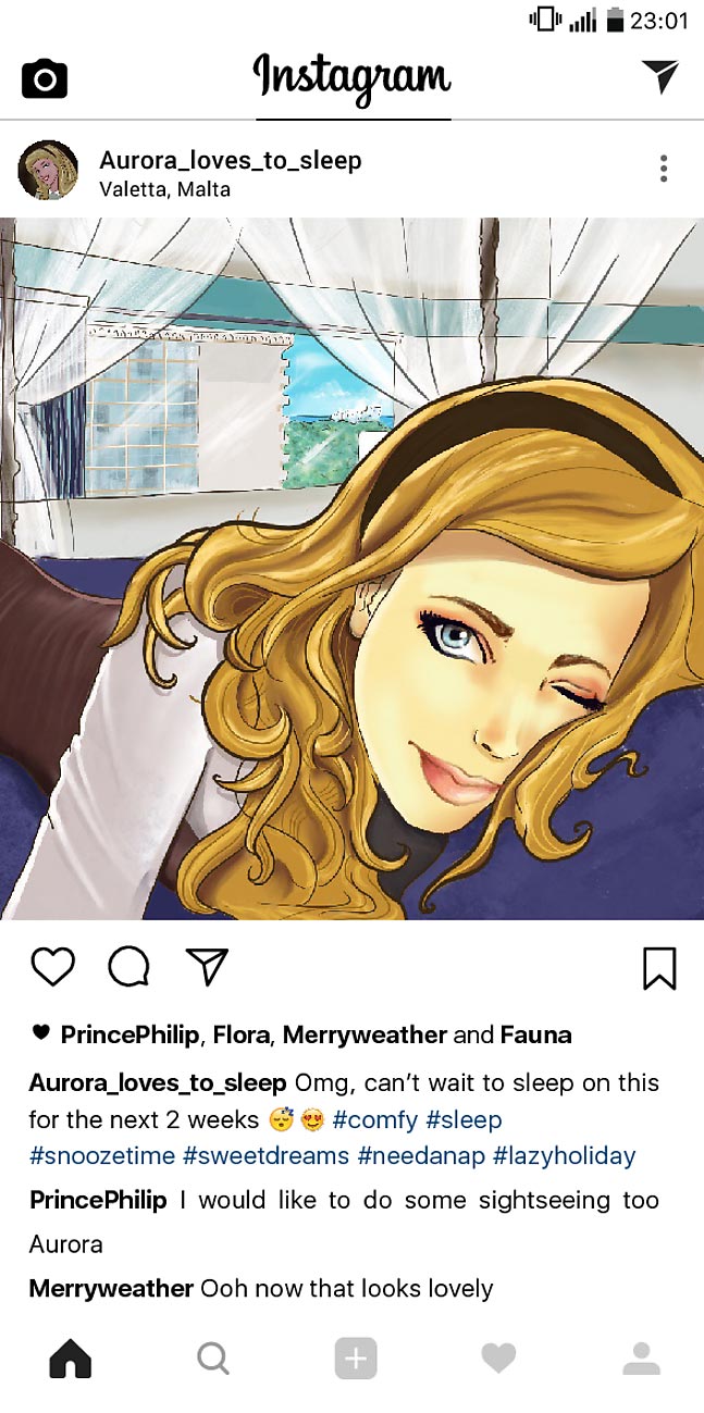 диснеевские принцессы в отпуске, диснеевские принцессы в Instagram