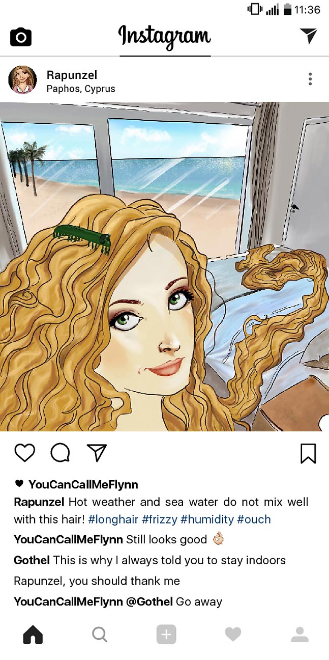 диснеевские принцессы в отпуске, диснеевские принцессы в Instagram