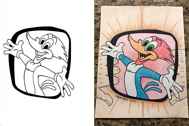 Раскраска для взрослых, перерисованная раскраска для детей, раскраска антистресс