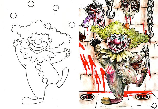 Раскраска для взрослых, перерисованная раскраска для детей, раскраска антистресс