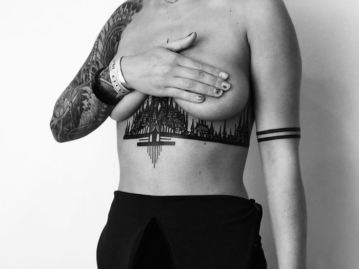 архитектурные татуировки, татуировки замков