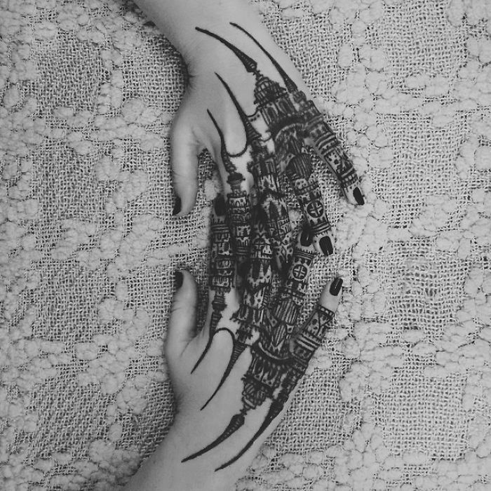 архитектурные татуировки, татуировки замков