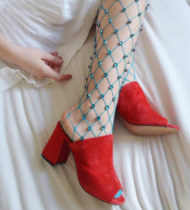 морские колготки, украшенные колготки, колготки русалки, Лирика Матоши, Lirika Matoshi