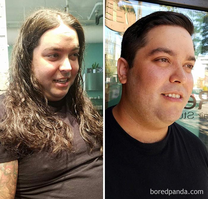 парни преобразились после стрижки, мужчины до и после стрижки