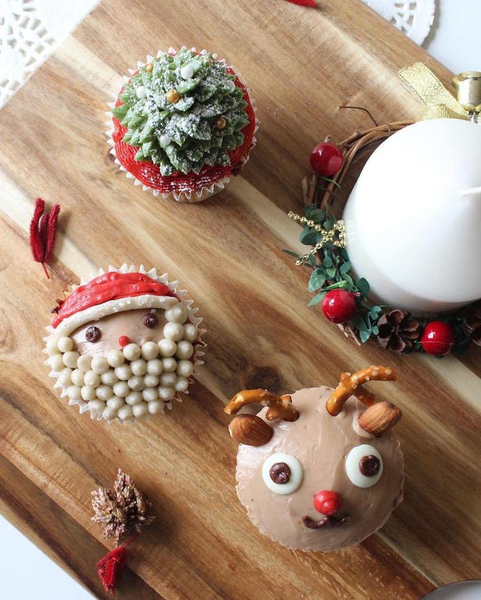 рождественские кексы, новогодние кексы 