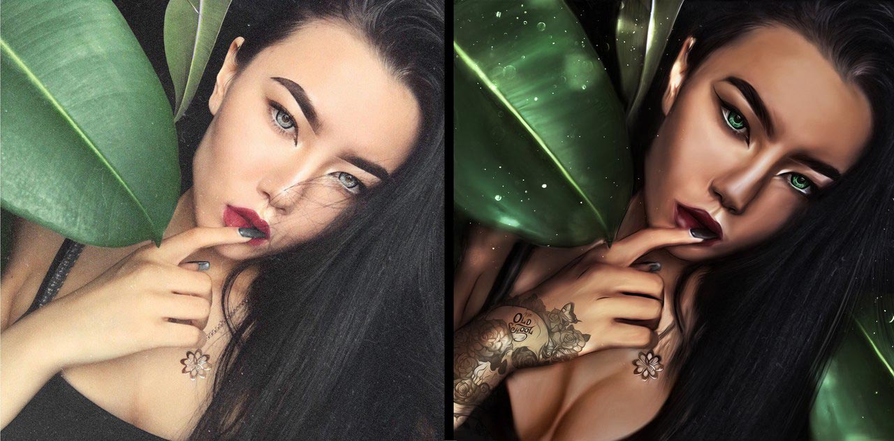 до и после фотошопа, красивый фотошоп