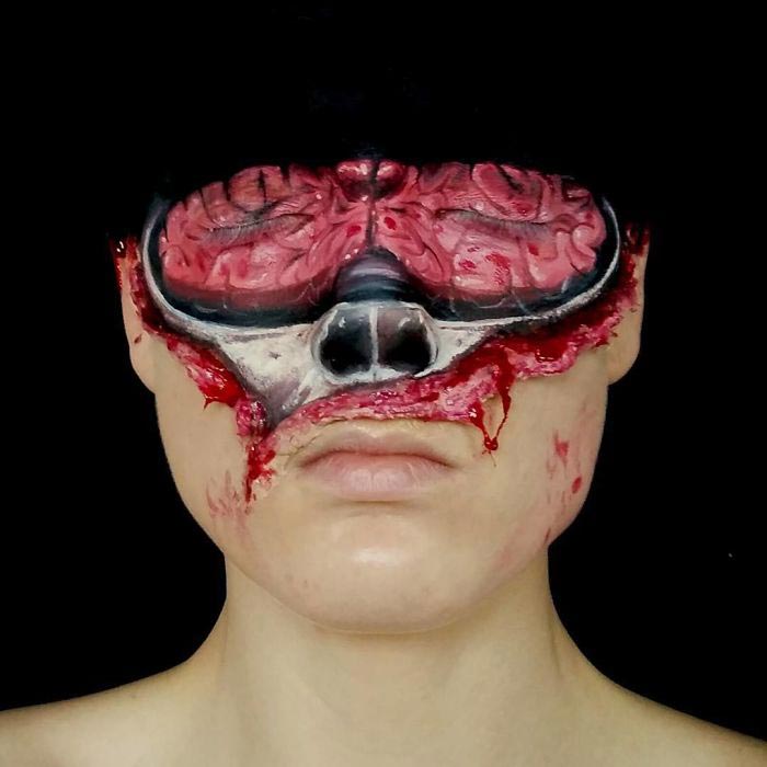 визажист создаёт страшные образы, Саманта Стейнес