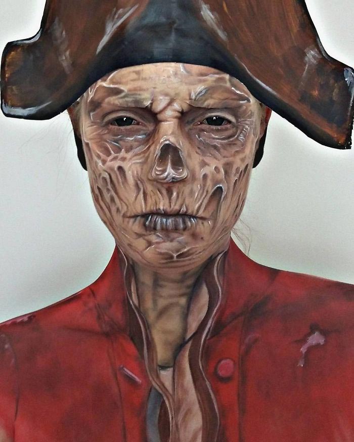 визажист создаёт страшные образы, Саманта Стейнес