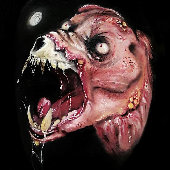 визажист создаёт страшные образы, Саманта Стейнес