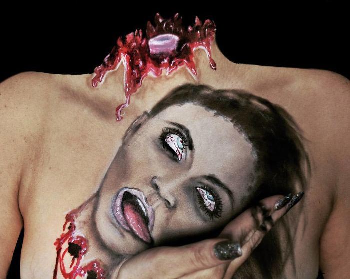 визажист создаёт страшные образы, Саманта Стейнес