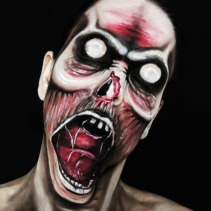 визажист создаёт страшные образы, Саманта Стейнес